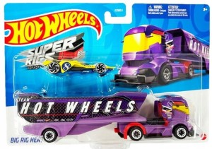 Hot Wheels - Super Rigs - Ciężarówka z autem Big Rig Heat HYV57