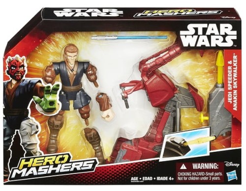Star Wars Hasbro Hero Mashers - Figurina Articolata Di Kit Fisto Con Accessorio
