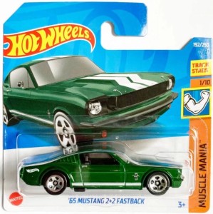 Hot Wheels - Samochodzik '65 Mustang 2+2 Fastback zielony - 5785 HCV37
