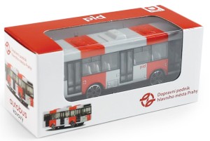Rappa 241107 Autobus metalowy PID Praga czerwony 8 cm