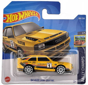 Hot Wheels - Samochodzik - '80 Audi Sport Quattro żółty - 5785 HCV29