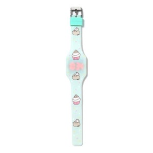 Pusheen - Zegarek dziecięcy silikonowy cyfrowy miętowy - WATC26 