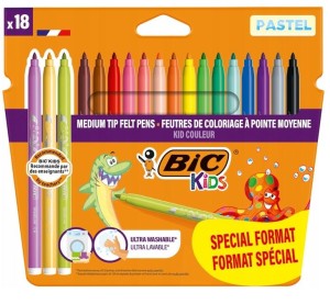 Bic Kids – Flamastry Kids Couleur Pastel 18 kolorów- 51811 