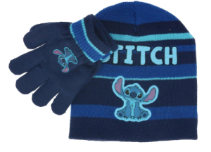 Lilo & Stitch - Granatowy Komplet Czapka z rękawiczkami -  4358