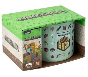 Minecraft - Kubek Embossed 400 ml błękitno- szary  - 56203 