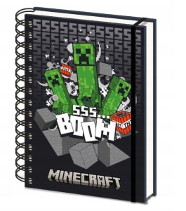 Minecraft - Notatnik A5  z gumką efekt 3D - 91331 