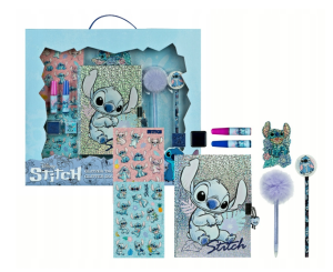 Disney – Zestaw z brokatowym pamiętnikiem Stitch i kłódką - STLI4470