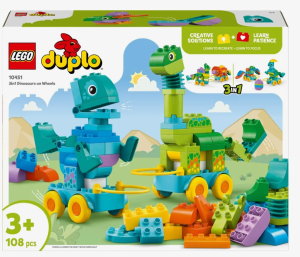 Klocki LEGO DUPLO 10451 Dinozaury na kółkach 3w1