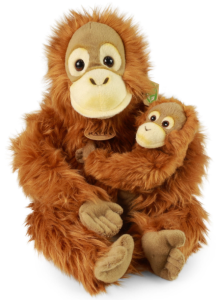 Rappa 211780 Pluszowy Orangutan z dzieckiem 28 cm