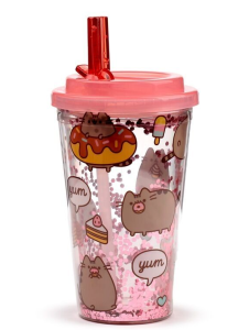 Pusheen – Kubek z podwójnym dnem i słomką - CUP78