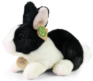 Rappa 450134 Pluszowy biało-czarny Królik 23 cm