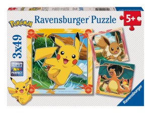 Ravensburger – Puzzle Pokemon 3x49 el. 12004062 
