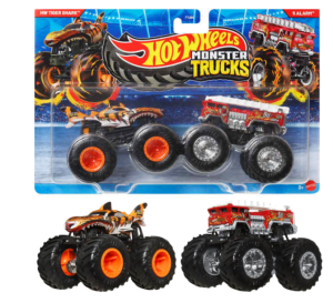Hot Wheels – Monster Truck – Dwupak pojazdów:  Tiger Shark vs 5 Alarm  - FYJ64 JCC76
