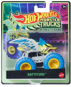 Hot Wheels Świecący Monster Trucks Glow in The Dark Battitude - JFX16