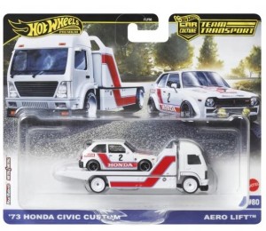 Hot Wheels – Team Transport '73 Honda Civic Custom + Aero Lift - FLF56 JBM36