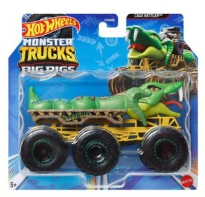 Hot Wheels - Monster Trucks – 6-kołowy Cage Rattler-  HWN86 HWN92