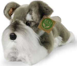 Rappa 242876 Maskotka Pluszowy Piesek Sznaucer Terrier Szary Leżący 28 cm