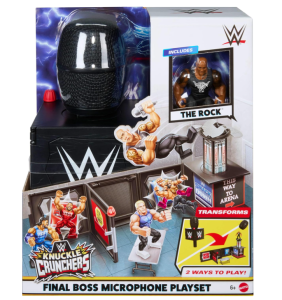 WWE Wrestling Zestaw Final Boss z mikrofonem i figurką Knuckle Crunchers - JFX07