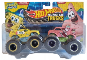 Hot Wheels Monster Truck 2pak pojazdów: Spongebob vs Patrick - FYJ64 JCC81