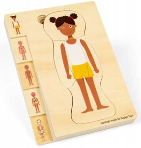 Bigjigs Drewniana układanka anatomiczna Dziewczynka - 37022
