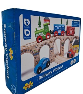OUTLET BigJigs - Wiadukt 70 cm do kolejek drewnianych BJT193 