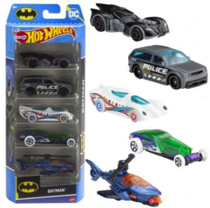 Hot Wheels - Pięciopak samochodzików – Batman HTV44