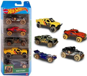 Hot Wheels - Pięciopak samochodzików –Mud Studs HTV40