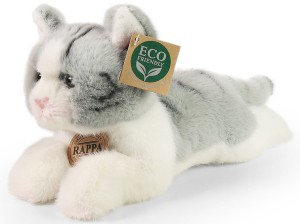 Rappa 240377 Pluszowy Kot Szary leżący 26 cm 