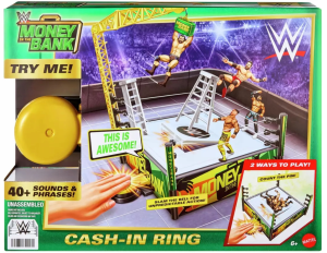 WWE Wrestling Money In The Bank Zestaw Gier z Ringiem na pieniądze plus akcesoria - JGR83