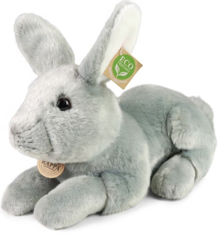 Rappa 183278 Maskotka Królik szary leżący 33 cm