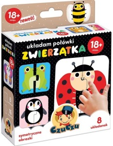 CzuCzu – Puzzle układam połówki – zwierzątka – 18 msc+ - 491194