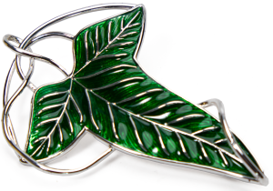 Władca Pierścieni - Broszka posrebrzana Liść z Lorien - Elven Leaf - NN9831