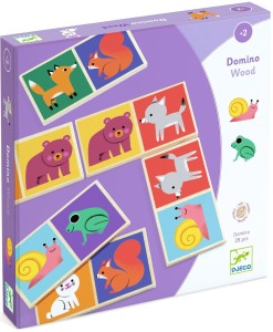 DJECO - 01625 Domino drewniane Leśne Zwierzątka