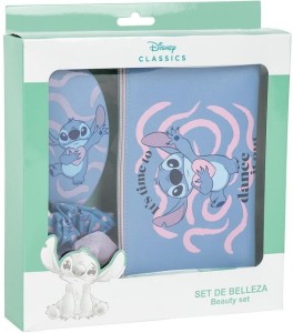 Stitch - Zestaw 3w1 kosmetyczka, gumki, szczotka -  86011