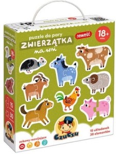 CzuCzu – Puzzle do pary dla najmłodszych – Zwierzątka na wsi - 18 mc + – 491811