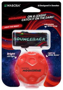 Waboba Moonshine Moon Ball Bounceback Led - Czerwona Piłka na Smyczy - 2017607 