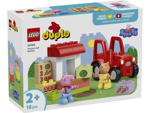 LEGO DUPLO 10468 Świnka Peppa - Ciągnik i rynek