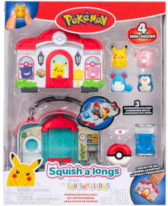 Squishmallows - Squish-a-longs  - Figurki Pokemon + walizka SQAL0071