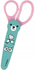 Kidea - Nożyczki dla dzieci w etui Turkusowy Miś - 0570