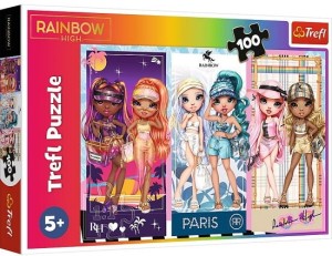 Trefl - Puzzle 100 el. – Rainbow High Tęczowe laleczki 16444