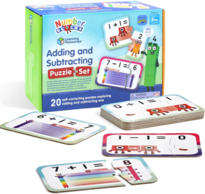 Learning Resources - Number Blocks - Puzzle do nauki dodawania i odejmowania HM95402-UK