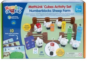 Learning Resources - MathLink Cubes - Zestaw aktywności Farma Owiec 1-10 - HM96093