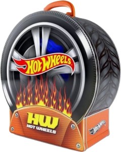 Hot Wheels - Metalowa Walizka w kształcie Koła do przechowywania HWCC18