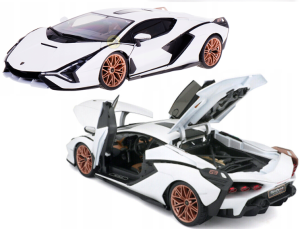 Bburago Lamborghini Sian FKP37 Białe 1:18 - 14378WT