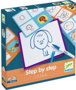 DJECO 08327 EDULUDO Rysowanie krok po kroku – 1,2,3