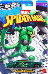 Hot Wheels Silver Series Marvel Spiderman Fish'd & Chip'd - JKX28