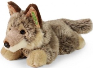 Rappa 230873 Maskotka pluszowy wilk leżący 20 cm