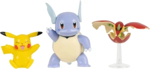 Pokemon - Zestaw figurek: Pikachu, Wartortle i Flapple PKW4552