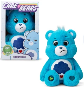 Troskliwe Misie - Maskotka niebieski miś 35 cm - Grumpy Bear - 22062