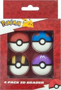 Pokemony  - Zestaw 4 gumek do mazania 31421